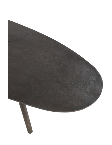 Table basse en aluminium/fer noir de grande taille Table basse en aluminium/fer noir de grande taille
