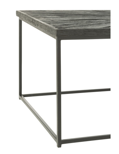 Table basse Shanil en bois/fer noir