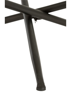 Table ronde en bois/verre marron L 2