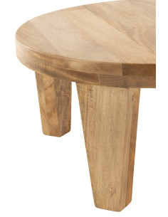 Table basse ronde en bois de manguier naturel 2