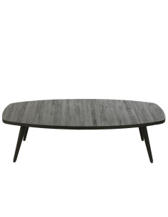 Table basse rectangulaire en teck recyclé noir 2