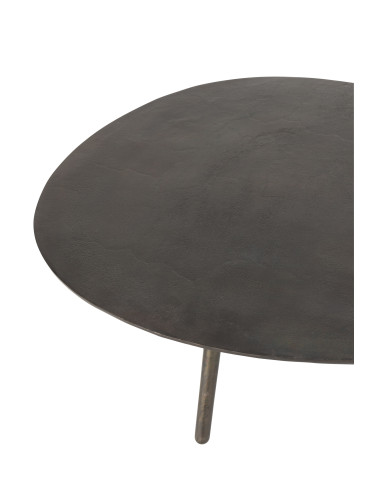 Table basse en aluminium/fer noir de grande taille