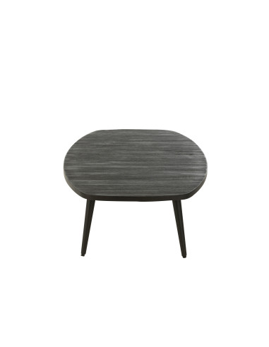 Table basse rectangulaire en teck recyclé noir