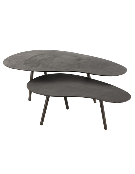 Table basse en aluminium/fer noir de grande taille Table basse en aluminium/fer noir de grande taille