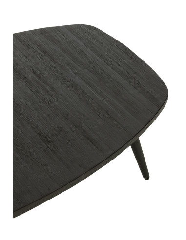 Table basse rectangulaire en teck recyclé noir