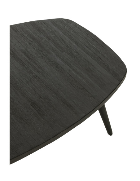 Table basse rectangulaire en teck recyclé noir Table basse rectangulaire en teck recyclé noir
