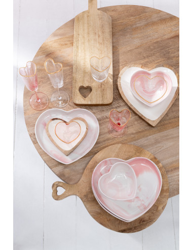 Table basse ronde en bois de manguier naturel