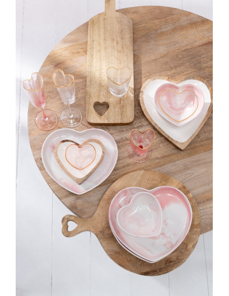 Table basse ronde en bois de manguier naturel