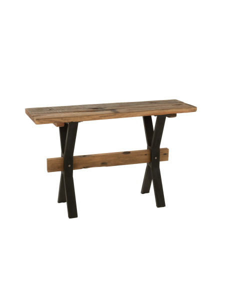 Table console en bois vintage marronJ-Line Table console en bois vintage marronJ-Line