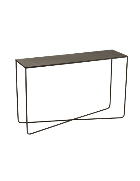 Cadre croisé en métal noir pour consoleJ-Line Cadre croisé en métal noir pour consoleJ-Line