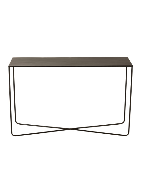 Cadre croisé en métal noir pour consoleJ-Line Cadre croisé en métal noir pour consoleJ-Line