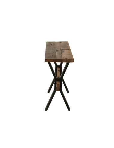 Table console en bois vintage marronJ-Line