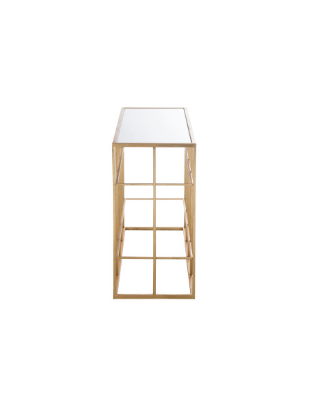 Barres de console en métal/verre doréJ-Line Barres de console en métal/verre doréJ-Line