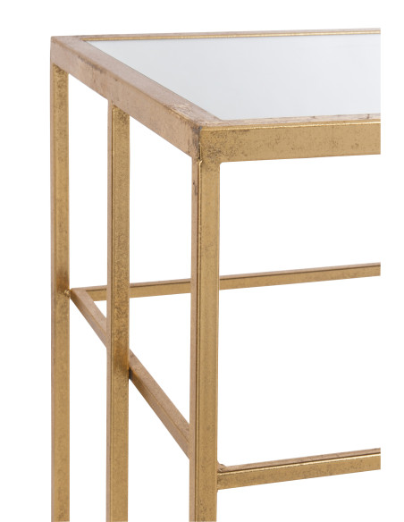 Barres de console en métal/verre doréJ-Line Barres de console en métal/verre doréJ-Line