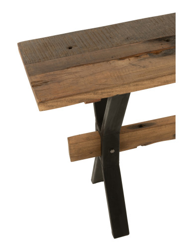 Table console en bois vintage marronJ-Line