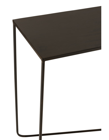 Cadre croisé en métal noir pour consoleJ-Line Cadre croisé en métal noir pour consoleJ-Line