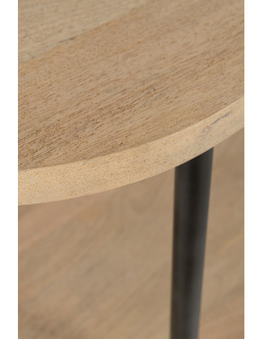 Console Eli 3 étagères en bois de manguier/fer naturel/grisJ-Line