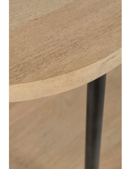 Console Eli 3 étagères en bois de manguier/fer naturel/grisJ-Line Console Eli 3 étagères en bois de manguier/fer naturel/grisJ-Line