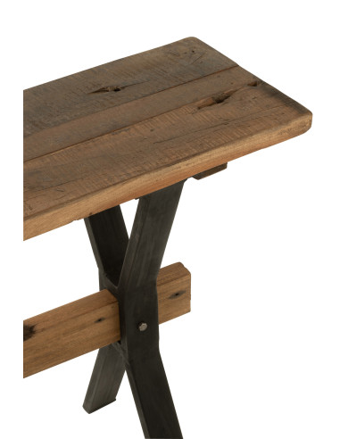 Table console en bois vintage marronJ-Line