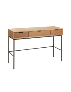 Console 3 tiroirs bois/métal naturelJ-Line