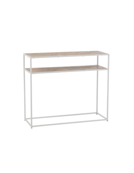 Console Zigzag Bois/Métal Naturel/BlancJ-Line Console Zigzag Bois/Métal Naturel/BlancJ-Line