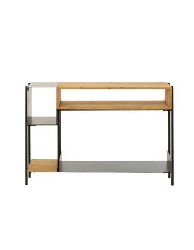 Console en bois de sapin/fer noir/naturelJ-Line