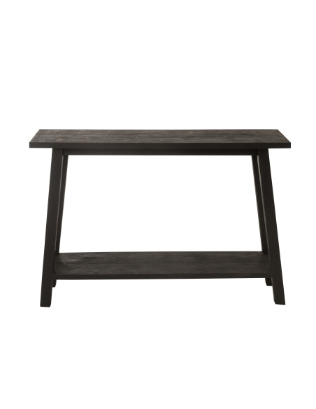 Console en bois de manguier carrée noireJ-Line