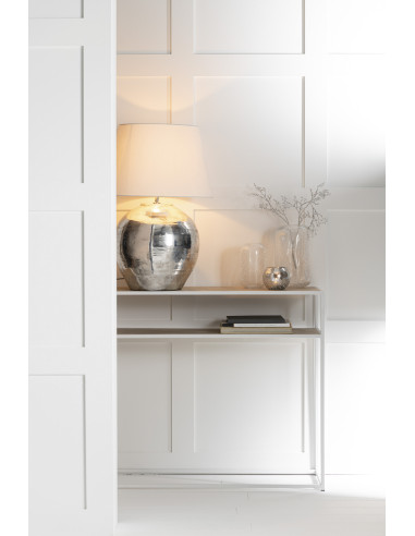 Console Zigzag Bois/Métal Naturel/BlancJ-Line