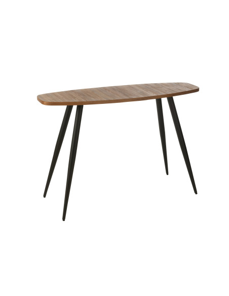 Console ovale en teck naturel recycléJ-Line Console ovale en teck naturel recycléJ-Line