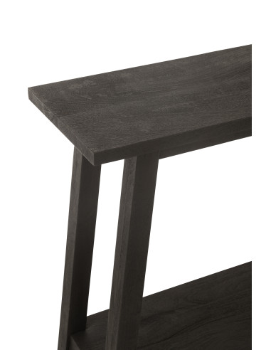 Console en bois de manguier carrée noireJ-Line