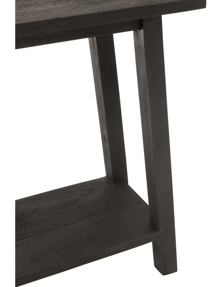 Console en bois de manguier carrée noireJ-Line