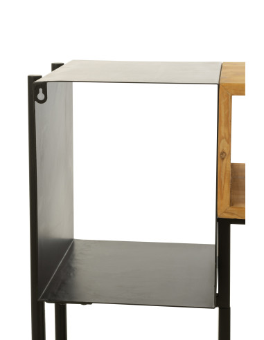 Console en bois de sapin/fer noir/naturelJ-Line