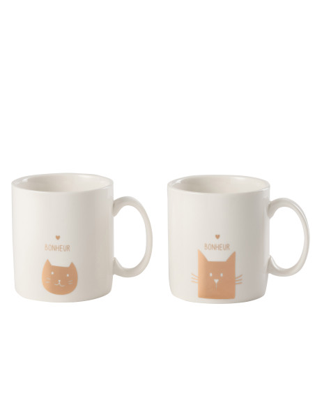 Tasse Chatons Céramique Or Assortiment De 2J-Line Tasse Chatons Céramique Or Assortiment De 2J-Line