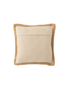 Coussin Feuille Polyester Beige/VioletJ-Line 2