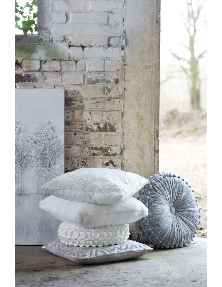 Coussin en polyester blancJ-Line Coussin en polyester blancJ-Line