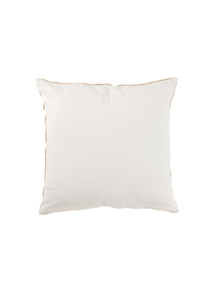 Coussin Éléphant Textile Naturel/Blanc GrandJ-Line