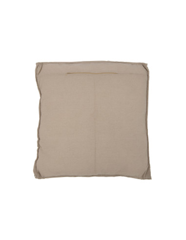 Coussin carré 1 côté en roseau/textile naturel, grandJ-Line