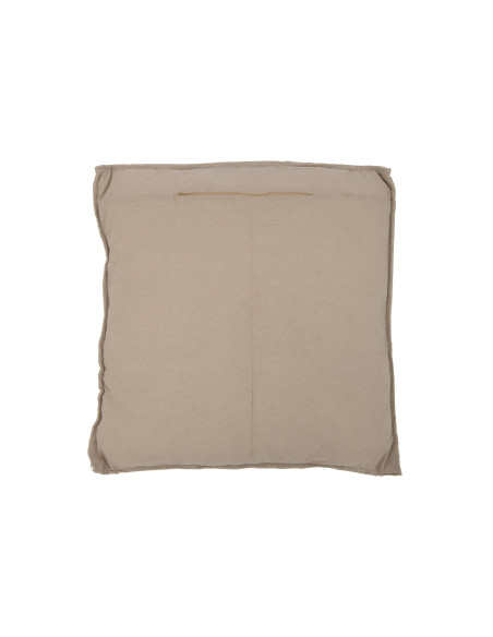 Coussin carré 1 côté en roseau/textile naturel, grandJ-Line