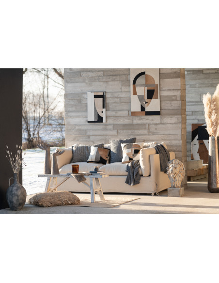 Coussin Rectangle en Raphia NaturelJ-Line