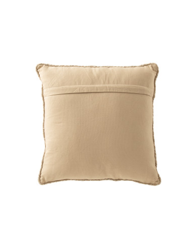 Coussin extérieur Miami en poly naturel/blancJ-Line