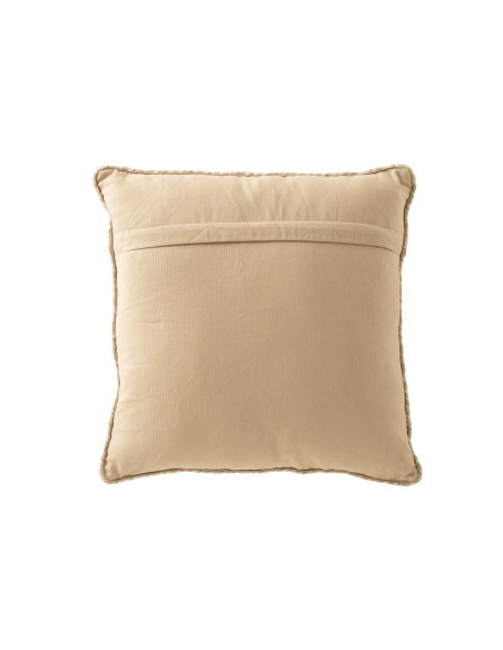 Coussin extérieur Miami en poly naturel/blancJ-Line