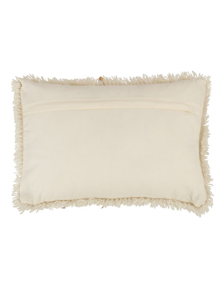 Coussin rectangle en coton perle blanc/orJ-Line Coussin rectangle en coton perle blanc/orJ-Line