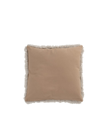 Miroirs de coussin dans les coins en jute naturel/blancJ-Line
