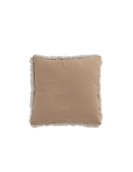 Miroirs de coussin dans les coins en jute naturel/blancJ-Line