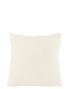 Coussin Teddy Bouclé BlancJ-Line