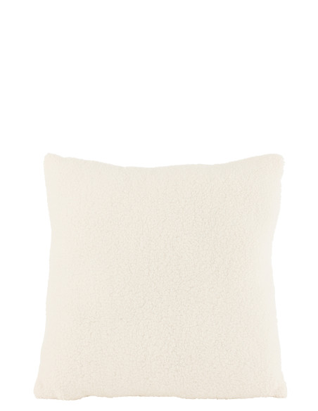 Coussin Teddy Bouclé BlancJ-Line