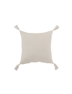 Fleur de coussin + Pompons en coton blancJ-Line 2