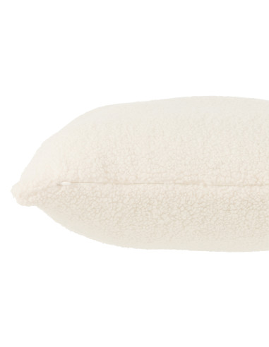 Coussin Teddy Bouclé BlancJ-Line