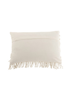 Coussin confortable rectangulaire en coton blanc casséJ-Line 2