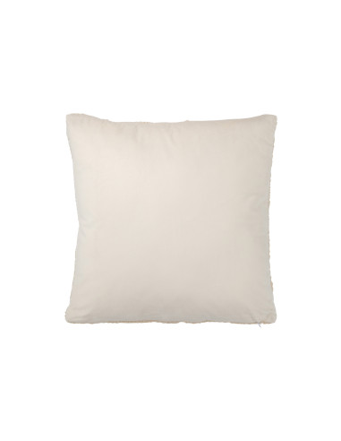 Coussin torsadé en polyester beigeJ-Line